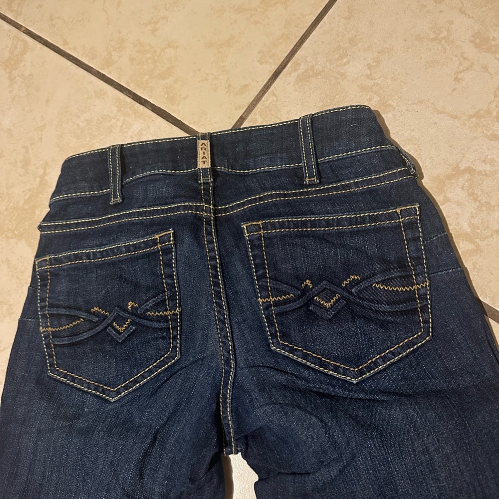Ariat Blue Boot Cut Jeans with Decorative Stitching